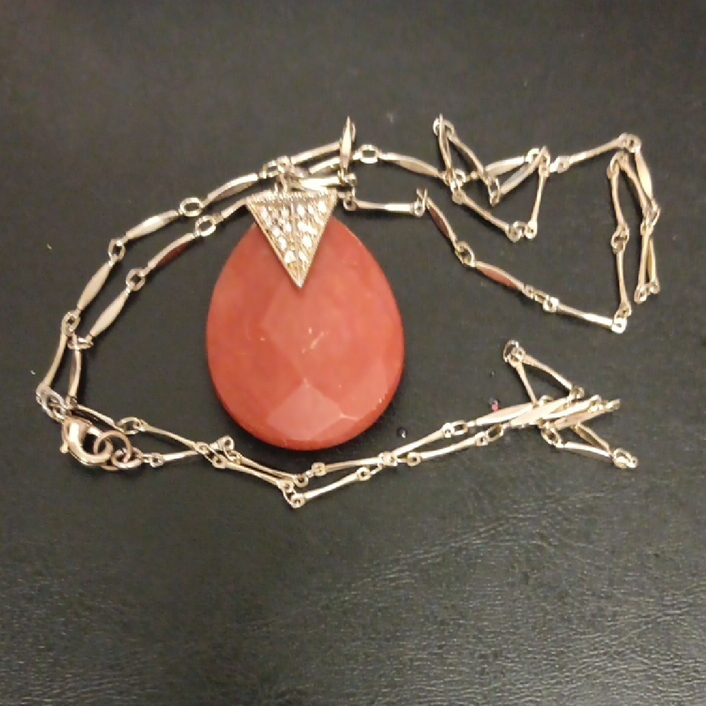 Red Cherry Quartz Pendant Necklace
